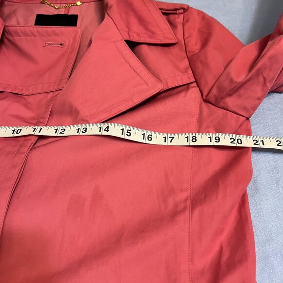NWOT Talbots Women's Trench Coat Button Dark Pink Belted Size 10 - Picture 8 of 15